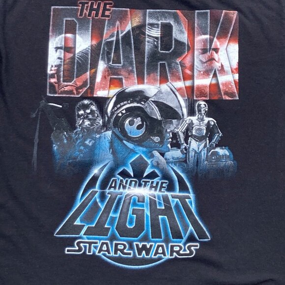Star Wars "The Dark and the Light" Graphic Tee Black Youth M Short Sleeve - Picture 4 of 7